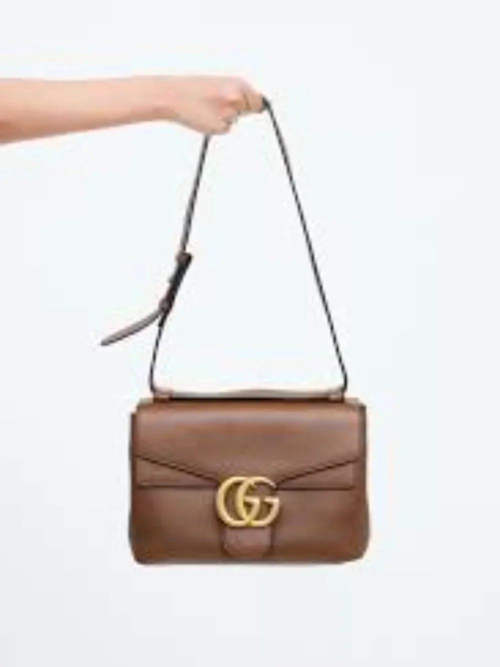 Gucci GG Marmont Brown Leather Shoulder Bag | Medium | Gold Hardware - Picture 5 of 16